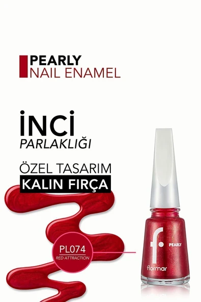 Oje Yeni Maxi Brush Pearly Pl074 Red Attraction 9053038 - 5