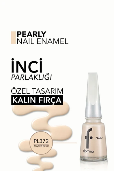 Parlak Oje (BEJ) - Pearly Nail Enamel - Pl372 Tender Beige - 8682536035477 - 5