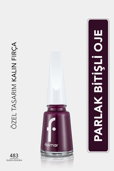 Klasik Parlak Bitişli Yüksek Pigmentli Oje - Nail Enamel- 483 Queen Zenobıa New- 8682536036252 ürün görseli