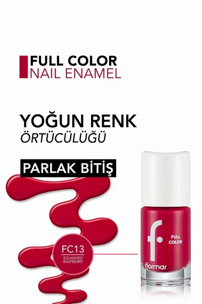 Yoğun Pigmentli Parlak Oje-full Color Nail Enamel-fc13 Squashed Raspberry -8690604310494 - 6