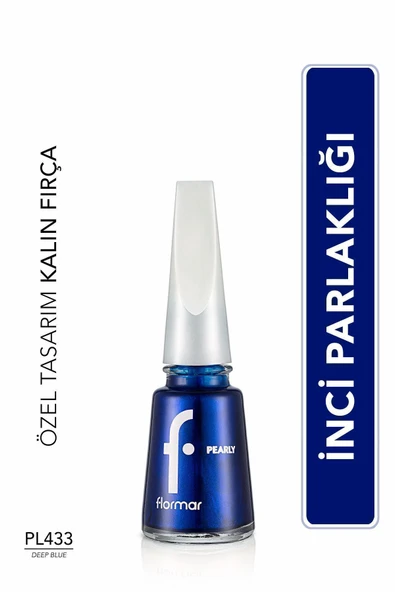 Sedefli Parlak Oje (MAVİ) - Pearly Nail Enamel - Pl433 Deep Blue - 8682536035606