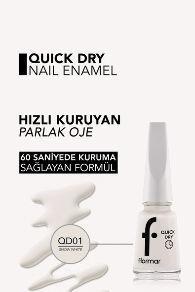 Quick Dry Hızlı Kuruyan İnce Yapılı Parlak Bitişli Oje - 4