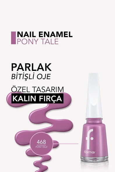 Nail Enamel Yüksek Pigmentli & Parlak Bitişli Oje Fne-468 Pony Tale - 5