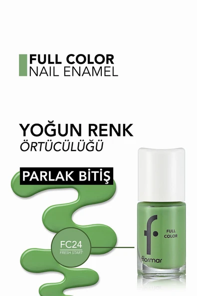 Yoğun Pigmentli Parlak Oje- Full Color Nail Enamel- Fc24 Fresh Start -8690604310609 - 5