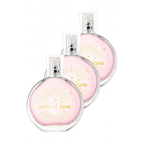 Avon Wish Of Love Kadın Parfüm Edt 50 ml 3'lü Set