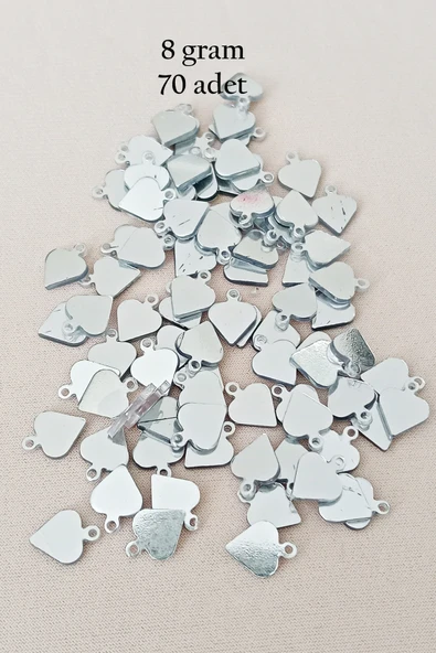 Oya Abiye Bileklik Kolye Pleksi Metalik Plastik Pul Gümüş Renk 8 gram 70 adet - BNC530