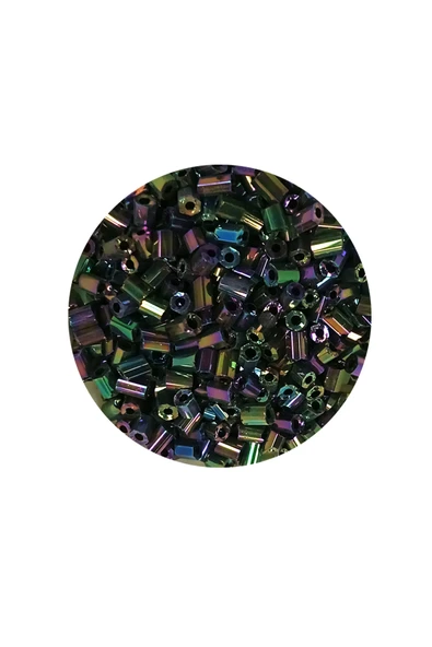 Kesme Cam Boncuk 2mm - 60 Gram - Parlak Alacalı - BNC352 - 2