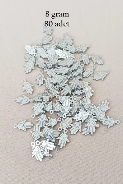 Oya Abiye Bileklik Kolye Pleksi Metalik Plastik Pul Gümüş Renk 8 gram 80 adet - BNC526