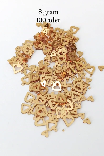Oya Abiye Bileklik Kolye Pleksi Metalik Plastik Pul Altın Renk 8 gram 100 adet - BNC488 - 1