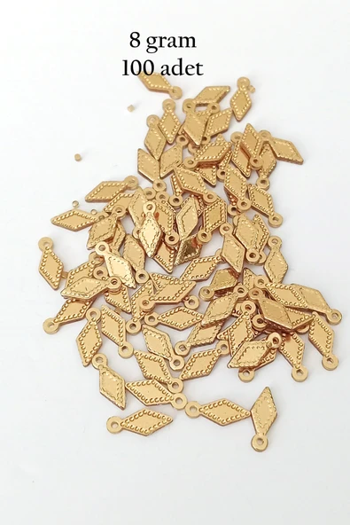 Oya Abiye Bileklik Kolye Pleksi Metalik Plastik Pul Altın Renk 8 gram 100 adet - BNC490