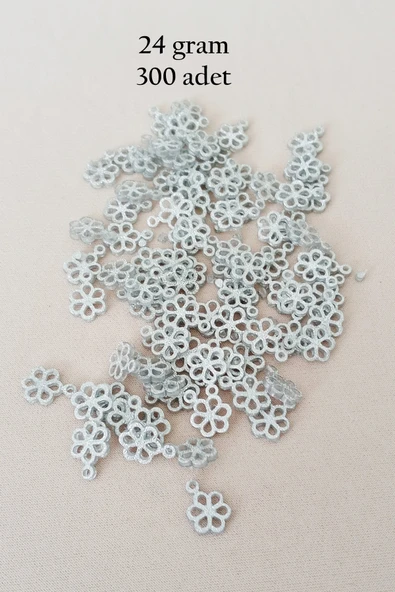 Oya Abiye Bileklik Kolye Pleksi Metalik Plastik Pul Gümüş Renk 24 gram 300 adet - BNC588