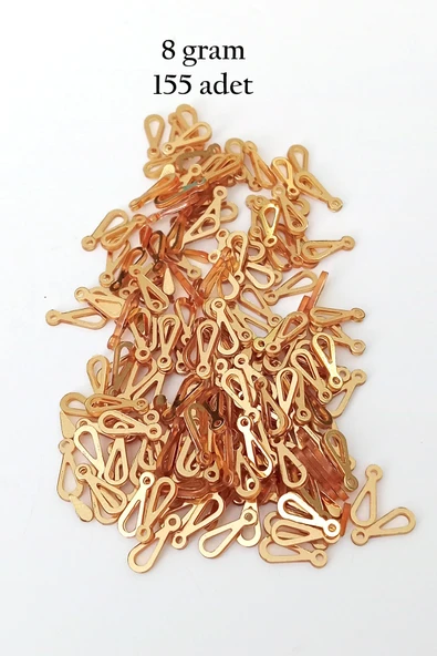 Oya Abiye Bileklik Kolye Pleksi Metalik Plastik Pul Altın Renk 8 gram 155 adet - BNC482