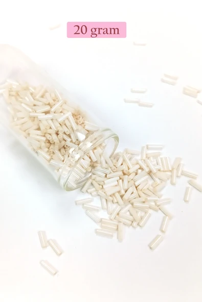 Uzun Boru Kesme Boncuk Çap 2mm Uzunluk 10 mm - 4 Renk - Toplam 80 Gram - BNC434 - 2