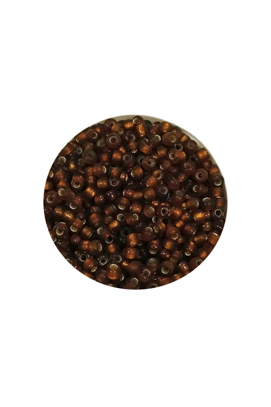 Dökme Cam Kum Boncuk (11/0) 2 mm - 60 Gram -  Çok Koyu Turuncu - BNC064 - 2