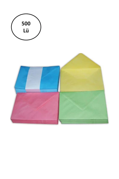 Asil Doğan As-5204 Karışık Renkli Davetiye Zarfı 13x18 Cm 80 Gr 500'lü - 1