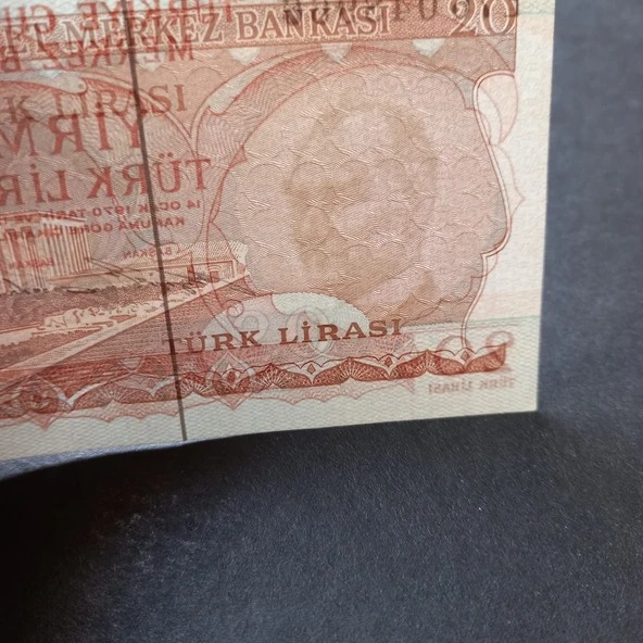 Escoines Koleksiyon 399636856c0fd88e07 6.Emisyon 2.Tertip E76 Serisi ÇA 20Lira Eski kağıt para - 4