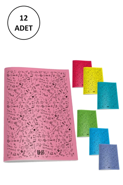 Umut U-Deep A4 Pp Kapak Defter 80 Yaprak Kareli 12 Adet - 1