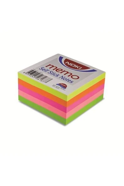 Noki Memo 12012 75 X 75 Mm Neon Küp Yapışkanlı Not Kağıdı 400 Yaprak Neon - 1