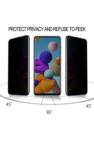 Samsung A21s Uyumlu Hayalet Ekran Gizli Tam Kaplayan Kırılmaz Cam Seramik Ekran Koruyucu Film - 2