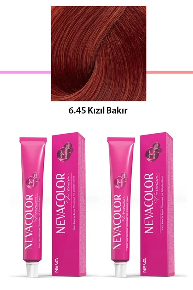 2 li Set Premium 6.45 Kızıl Bakır - Kalıcı Krem Saç Boyası 2 X 50 g Tüp - 1