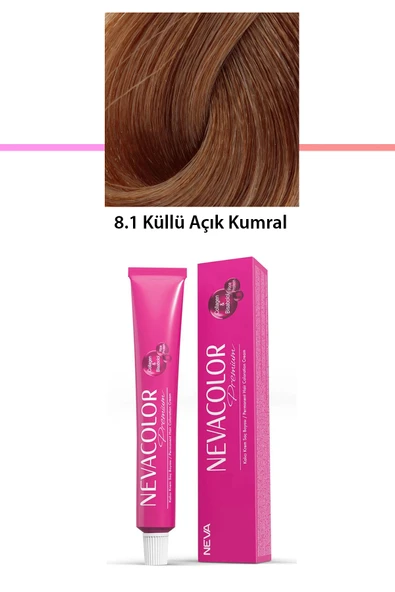 Premium 8.1 Küllü Açık Kumral - Kalıcı Krem Saç Boyası 50 g Tüp - 1