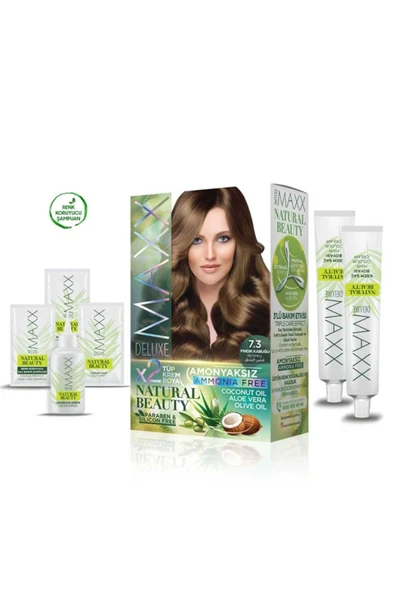 2 Paket Natural Beauty Amonyaksız Saç Boyası 7.3 Fındık Kabuğu - 2