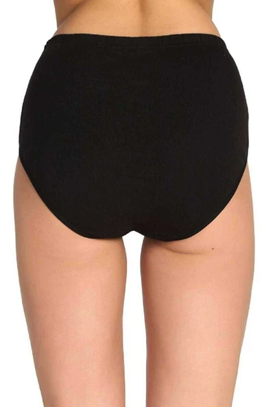 2 Adet Tutku Kadın Yüksek Bel Bato Kalın Lastik Külot S4 - 5