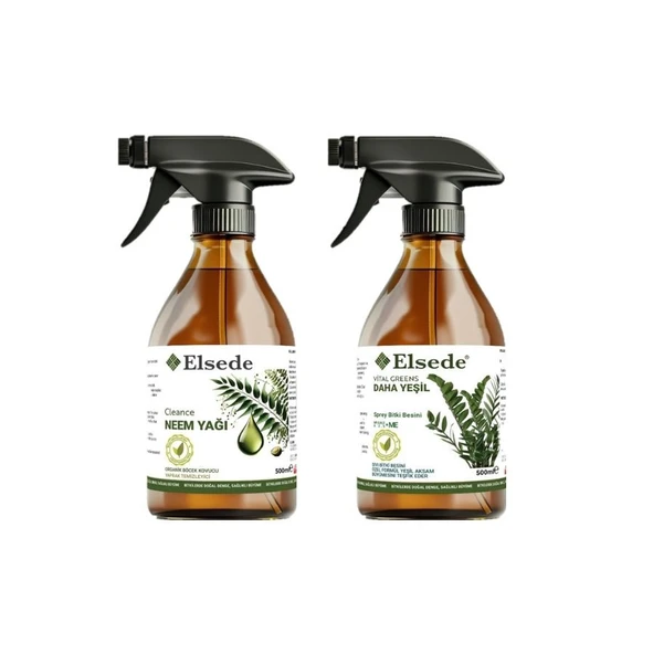 ELSEDE İkili Bakım Seti - Vitalgreens Sprey Daha Yeşil Bitki Besini Ve Cleance Sprey Neem Yağı - Resim 2