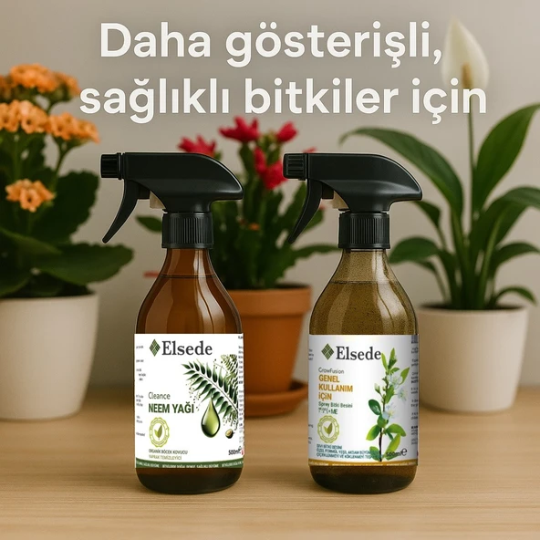 ELSEDE İkili Bakım Seti - Growfusion Sprey Genel Kullanım Bitki Besini Ve Cleance Sprey Neem Yağı ürün görseli
