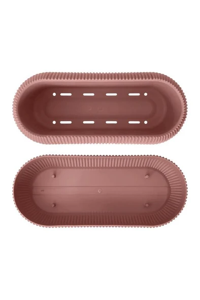 Omnipazar KRS Mercan Dekoratif Sukulent Kaktüs Plastik Saksı Takımı 5'li Set Soft Pembe - Resim 8