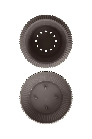 Omnipazar KRS Mercan Dekoratif Sukulent Kaktüs Plastik Saksı Takımı 5'li Set Kahverengi - 4