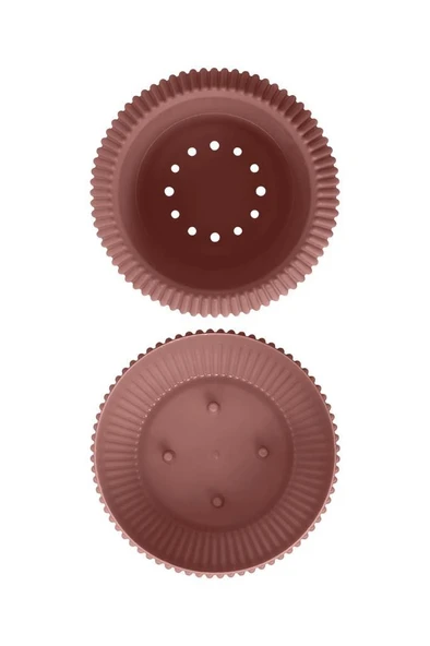 Omnipazar KRS Mercan Dekoratif Sukulent Kaktüs Plastik Saksı Takımı 5'li Set Soft Pembe - Resim 6