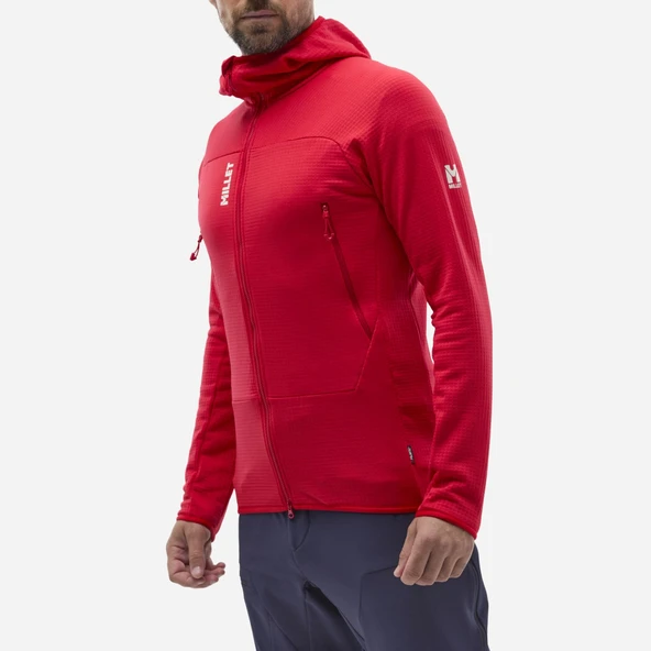 Millet FUSION GRID H Erkek Kapşonlu Polar Ceket Tam Fermuarlı  MIV9024 0335 - Resim 3