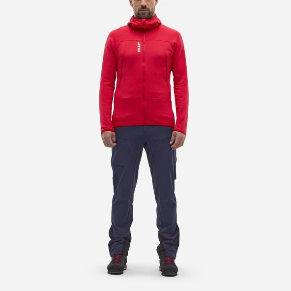 Millet FUSION GRID H Erkek Kapşonlu Polar Ceket Tam Fermuarlı  MIV9024 0335 - Resim 4