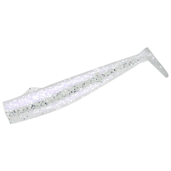 Hayabusa FS 444 Frilly Shad 10cm 3 Adet Silikon Gövde  1 Pearl Glow Silver Glitter