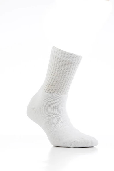 Profesyonel Basketbol Tenis Beyaz Unisex Havlu Spor Çorabı