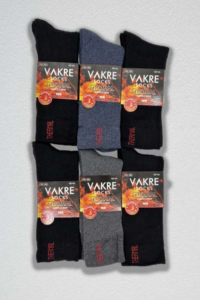 3 Adet Termal Çorap Unisex Kışlık Havlu Çorap Termal Kalın