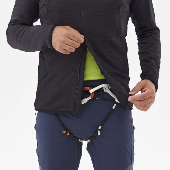 Millet FUSION GRID H Erkek Kapşonlu Polar Ceket Tam Fermuarlı  MIV9024 0247 - Resim 3