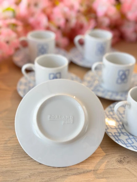 Porland Tamina Desen5 4 Parça 2 Kişilik Kahve Fincanı 90cc - Resim 3