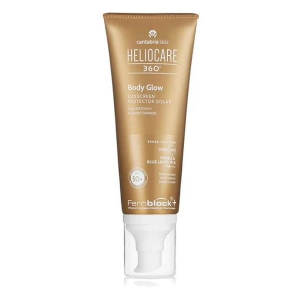 Heliocare 360 Body Glow Sunscreen SPF50+ 100ml ürün görseli 1