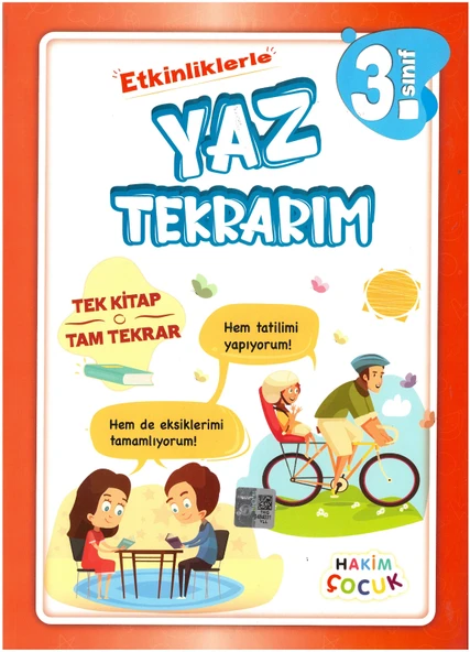 Hakim Çocuk 3.Sınıf Etkinliklerle Yaz Tekrarım Tek Kitap Tam Tekrar Tatil Kitabı ürün görseli 1