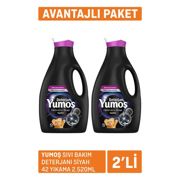 Yumoş Sıvı Bakım Deterjanı Siyah 42 Yıkama 2 x 2.52 L - 1