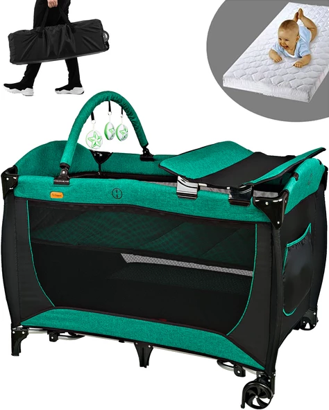 Baby Home 560 Golite 70x110 Bebek Oyun Parkı Yatak Sepet Beşik Sünger Yatak Hediye - 4