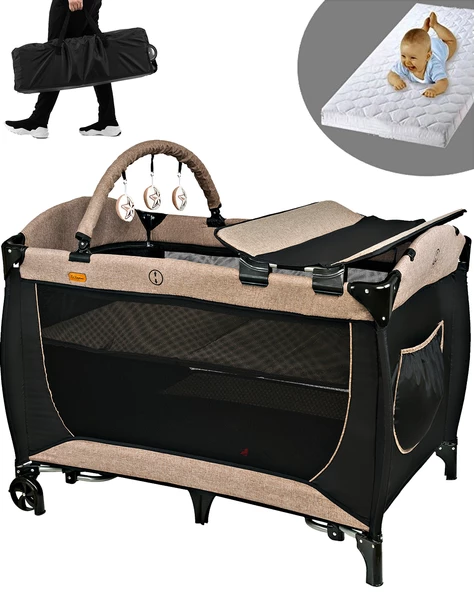 Baby Home 560 Golite 70x110 Bebek Oyun Parkı Yatak Sepet Beşik Sünger Yatak Hediye - 2