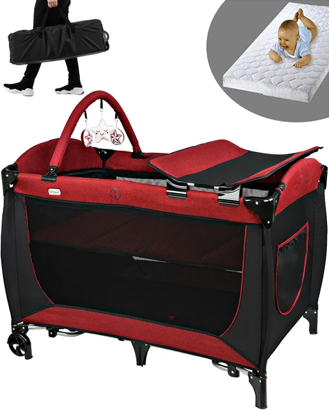 Baby Home 560 Golite 70x110 Bebek Oyun Parkı Yatak Sepet Beşik Sünger Yatak Hediye - 5