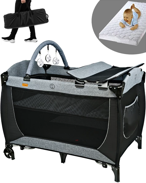 Baby Home 560 Golite 70x110 Bebek Oyun Parkı Yatak Sepet Beşik Sünger Yatak Hediye - 3