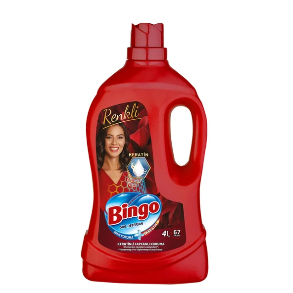 Bingo Sıvı Deterjan Bakım 4 L Renkli 67 Yıkama - 1