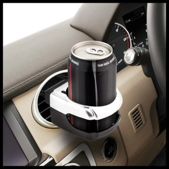 Oto Otomobil Araç Araba İçi Bardak Kutu İçecek Tutucu Yüksek Tip Aparat Klipsli - 6