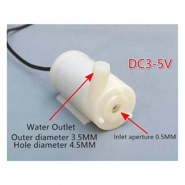 Mini Su Sıvı Pompası Akvaryum Meyvesuyu Süt Dalgıç Devridaim Su Motoru DC3V 6V 60-90 litresaat 1.2-1.6 litredakika IP68 Su Geçirmez - 9