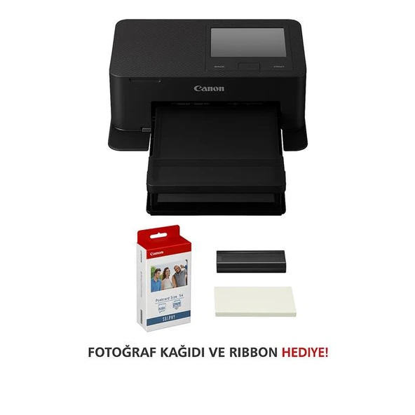 Canon Selphy CP1500 Siyah Fotoğraf Yazıcısı + KP-36 Orijinal Kartuş ve Kağıt Seti - 1